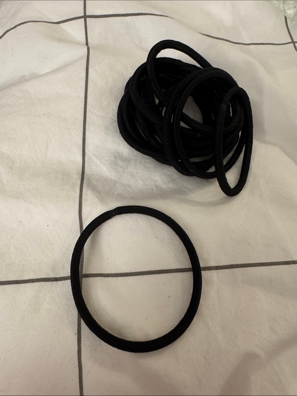 Everyday Black Hair Elastics - Pack of Soft Stretch Ties